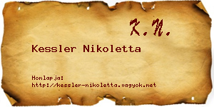 Kessler Nikoletta névjegykártya